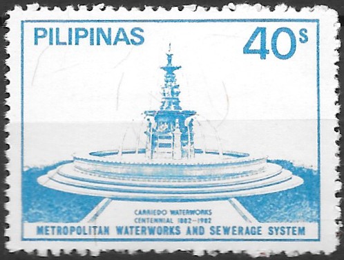 Philippine Commemorative Stamp from 1982 - Manila Metropolitan Waterworks