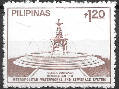 Philippine Commemorative Stamp from 1982 - Manila Metropolitan Waterworks