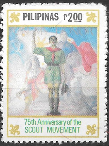 Philippine Commemorative Stamp from 1982 - 75th anniversary of the Scout Movement