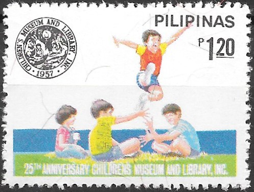Philippine Commemorative Stamp from 1982 - 25th Anniversary Children´s Museum and Library