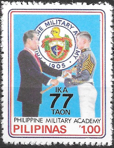 Philippine Commemorative Stamp from 1982 - 77th Anniversary Philippine Military Academy