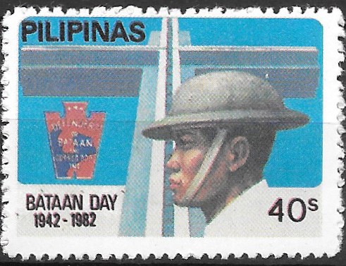 Philippine Commemorative Stamp from 1982 - 40th Anniversary of the Battle of Bataan