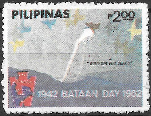 Philippine Commemorative Stamp from 1982 - 40th Anniversary of the Battle of Bataan