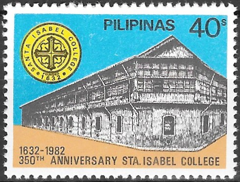 Philippine Commemorative Stamp from 1982 - 350th Anniversary of Santa Isabel College