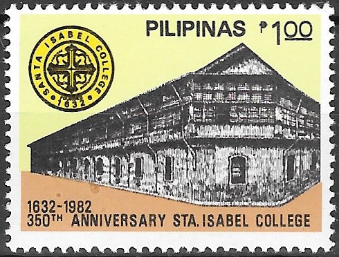 Philippine Commemorative Stamp from 1982 - 350th Anniversary of Santa Isabel College