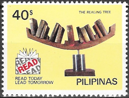 Philippine Commemorative Stamp from 1982 - Reading Campaign "Read Today, Lead Tomorrow"