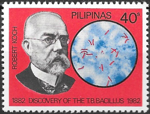 Philippine Commemorative Stamp from 1982 - Centenary of Robert Koch´s Discovery of the T.B. Bacillus