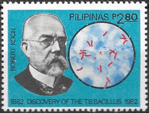 Philippine Commemorative Stamp from 1982 - Centenary of Robert Koch´s Discovery of the T.B. Bacillus