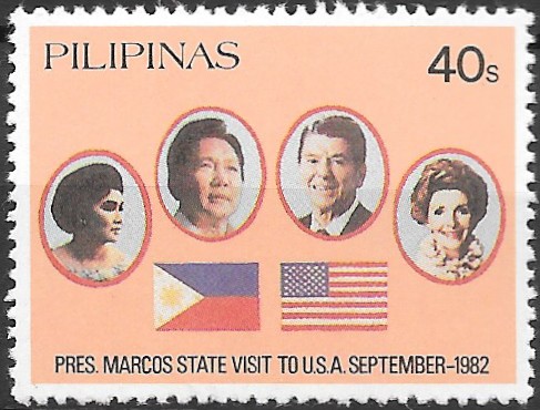 Philippine Commemorative Stamp from 1982 - President Marcos State Visit to U.S.A.