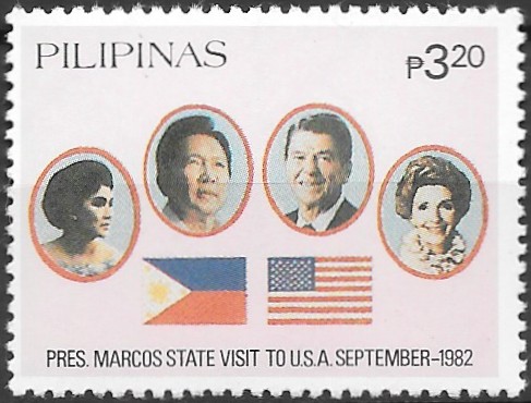 Philippine Commemorative Stamp from 1982 - President Marcos State Visit to U.S.A.