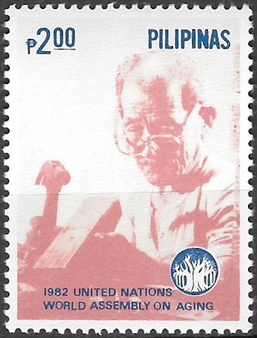 Philippine Commemorative Stamp from 1983 - World Assembly On Aging, Manila