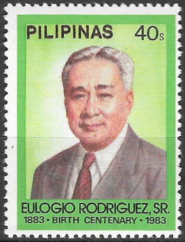 Philippine Commemorative Stamp from 1983 - Birth Centenary of Eulogio Rodriguez Sr.