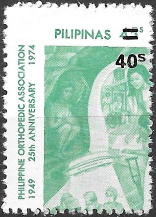 Philippine Definitive Stamp from 1983 - Philippine Orthopedic Association Overprinted