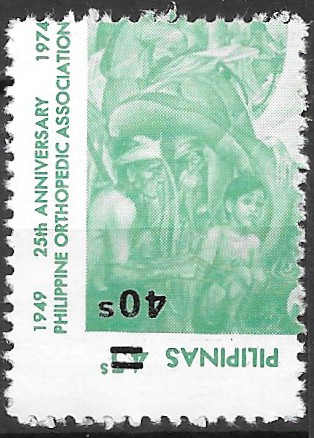 Philippine Definitive Stamp from 1983 - Philippine Orthopedic Association Overprinted