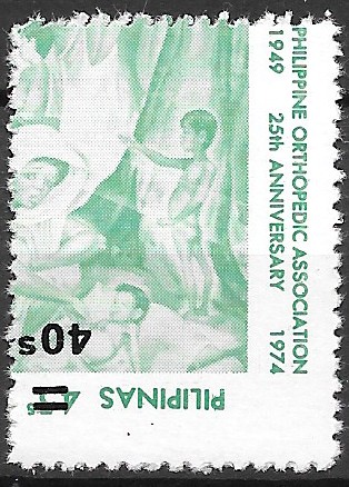 Philippine Definitive Stamp from 1983 - Philippine Orthopedic Association Overprinted