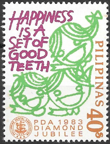 Philippine Commemorative Stamp from 1983 - 75th Anniversary of Dental Association