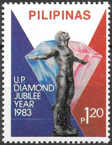 Philippine Commemorative Stamp from 1983 - 75th Anniversary University of the Philippines