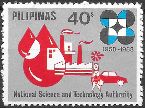 Philippine Commemorative Stamp from 1983 - National Science & Technology Authority