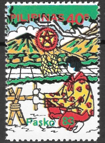 Philippine Commemorative Stamp from 1983 - Christmas 1983