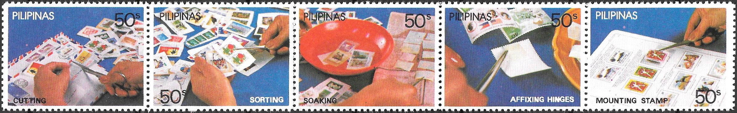 Philippine Commemorative Se-tenant Strip from 1983 - Philatelic Week