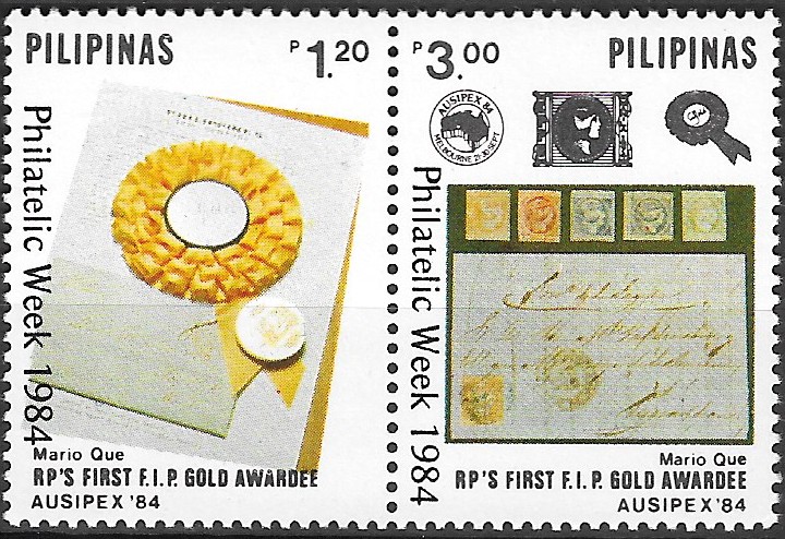 Philippine Commemorative Se-tenant from 1985 - Philatelic Week (1984)