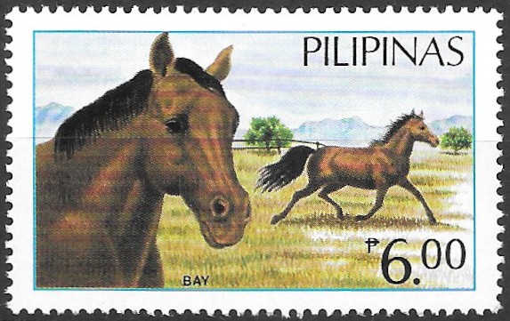 Philippine Commemorative Stamp from 1985 - Philippine Horses