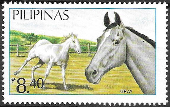 Philippine Commemorative Stamp from 1985 - Philippine Horses