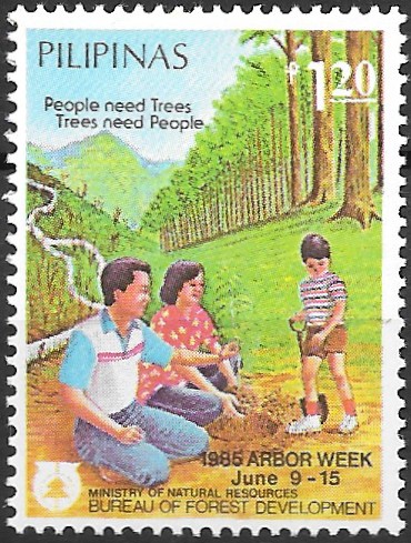 Philippine Commemorative Stamp from 1985 - Arbor Week