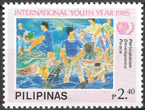 Philippine Commemorative Stamp from 1985 - International Youth Year