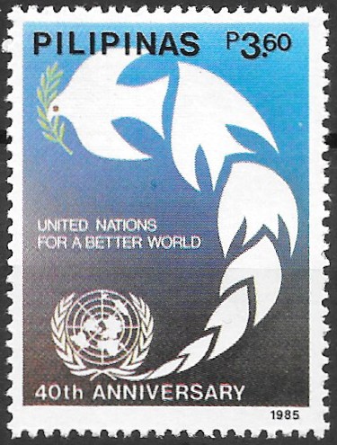 Philippine Commemorative Stamp from 1985 - 40th Anniversary United Nations