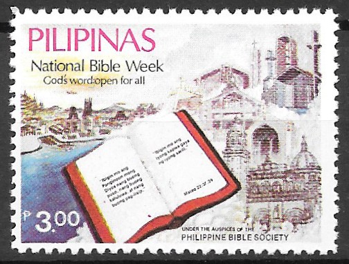 Philippine Commemorative Stamp from 1985 - National Bible Week