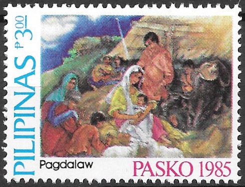 Philippine Commemorative Stamp from 1985 - Christmas 1985