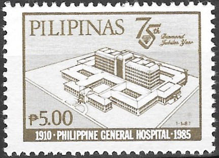 Philippine Definitive Stamp from 1987 - 75th Anniversary Philippine General Hospital