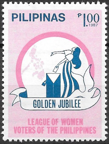Philippine Commemorative Stamp from 1987 - National League of Women Voters