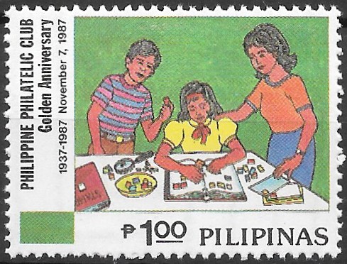 Philippine Commemorative Stamp from 1987 - 50th Anniversary Philippine Philatelic Club (PPC)