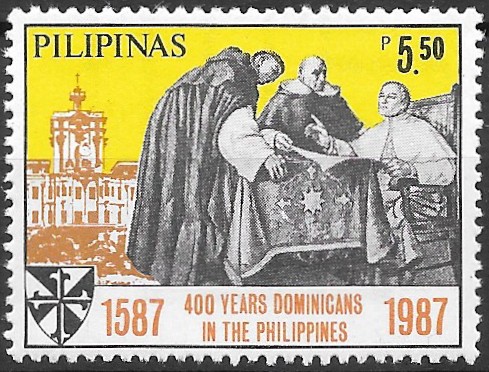Philippine Commemorative Stamp from 1987 - 400th Anniversary Order of Dominicans