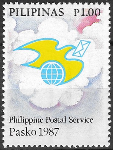 Philippine Commemorative Stamp from 1987 - Christmas 1987