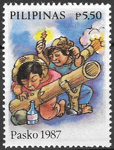 Philippine Commemorative Stamp from 1987 - Christmas 1987