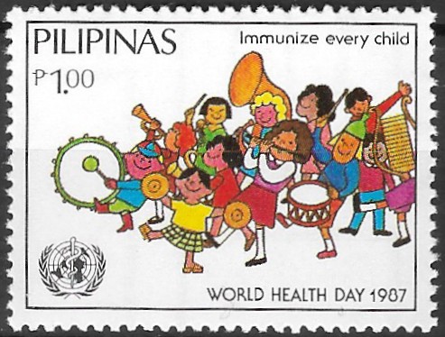 Philippine Commemorative Stamp from 1987 - UN Projects