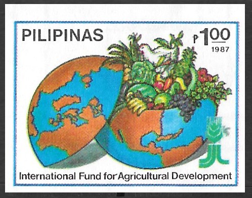 Philippine Commemorative Stamp from 1987 - UN Projects