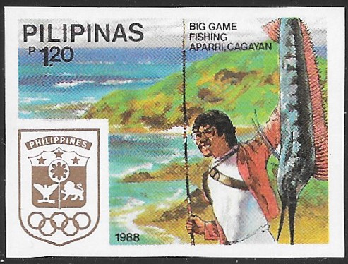 Philippine Commemorative Stamp from 1988 - Philippine Olympic Week