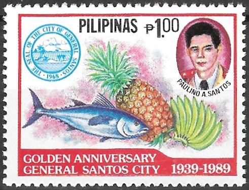 Philippine Commemorative Stamp from 1989 - General Santos City Golden Anniversary