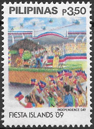 Philippine Commemorative Stamp from 1989 - Fiesta Islands