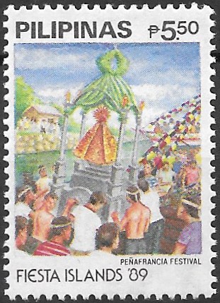 Philippine Commemorative Stamp from 1989 - Fiesta Islands