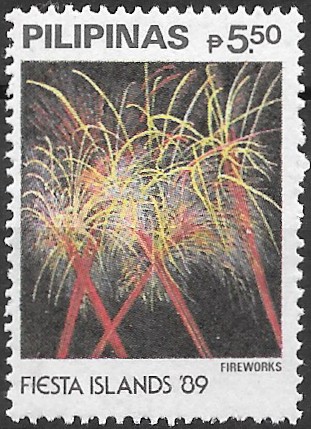 Philippine Commemorative Stamp from 1989 - Fiesta Islands