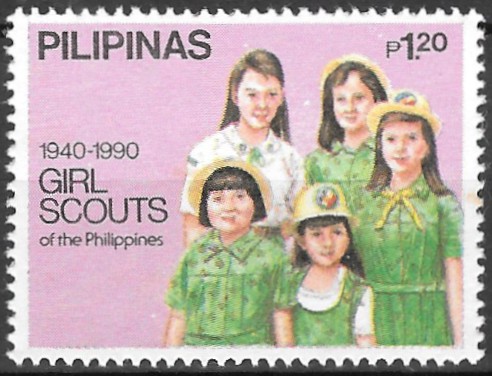 PH 2027 Philippine Commemorative Stamp from 1990 - 50 Years girl scouts