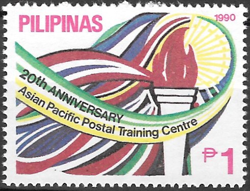 PH 2028 Philippine Commemorative Stamp from 1990 - Asian Pacific Postal Training Centre