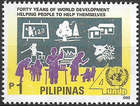 PH 2034 Philippine Commemorative Stamp from 1990 - United Nations Development Program