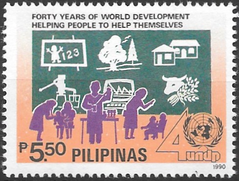 PH 2035 Philippine Commemorative Stamp from 1990 - United Nations Development Program