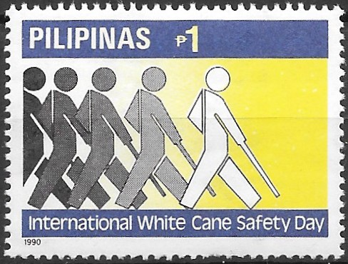 PH 2040 Philippine Commemorative Stamp from 1990 - International White Cane Safety Day